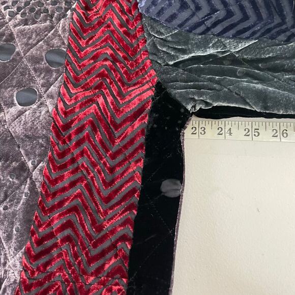 Koos Of Course Velvet Burnout QVC Quilted Jacket Silk Blend Women's Size Small - Picture 13 of 15